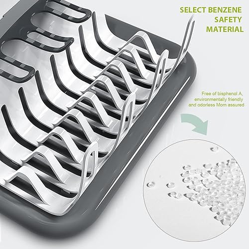 Miniatura 5 de Estante de secado portátil para botellas de leche para bebés, soporte de almacenamiento de secadora de limpieza multicapa desmontable con bandeja de