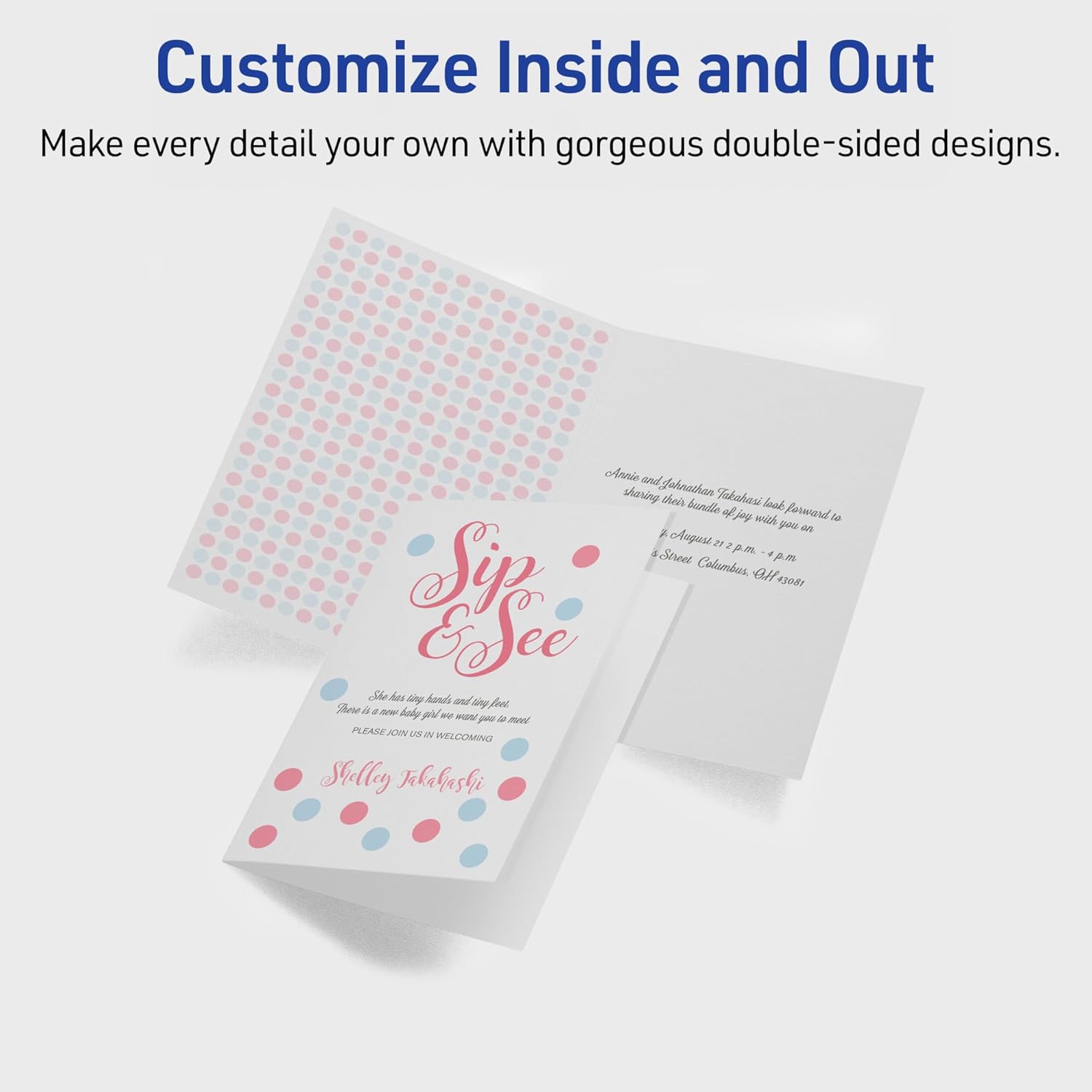 Avery Printable Half-Fold Greeting Cards, Envelopes Included, 5.5" x 8.5", Matte White, Inkjet Printer Compatible, 30 Blank Cards Total, Great for Product Branding, Marketing, and More (8316)