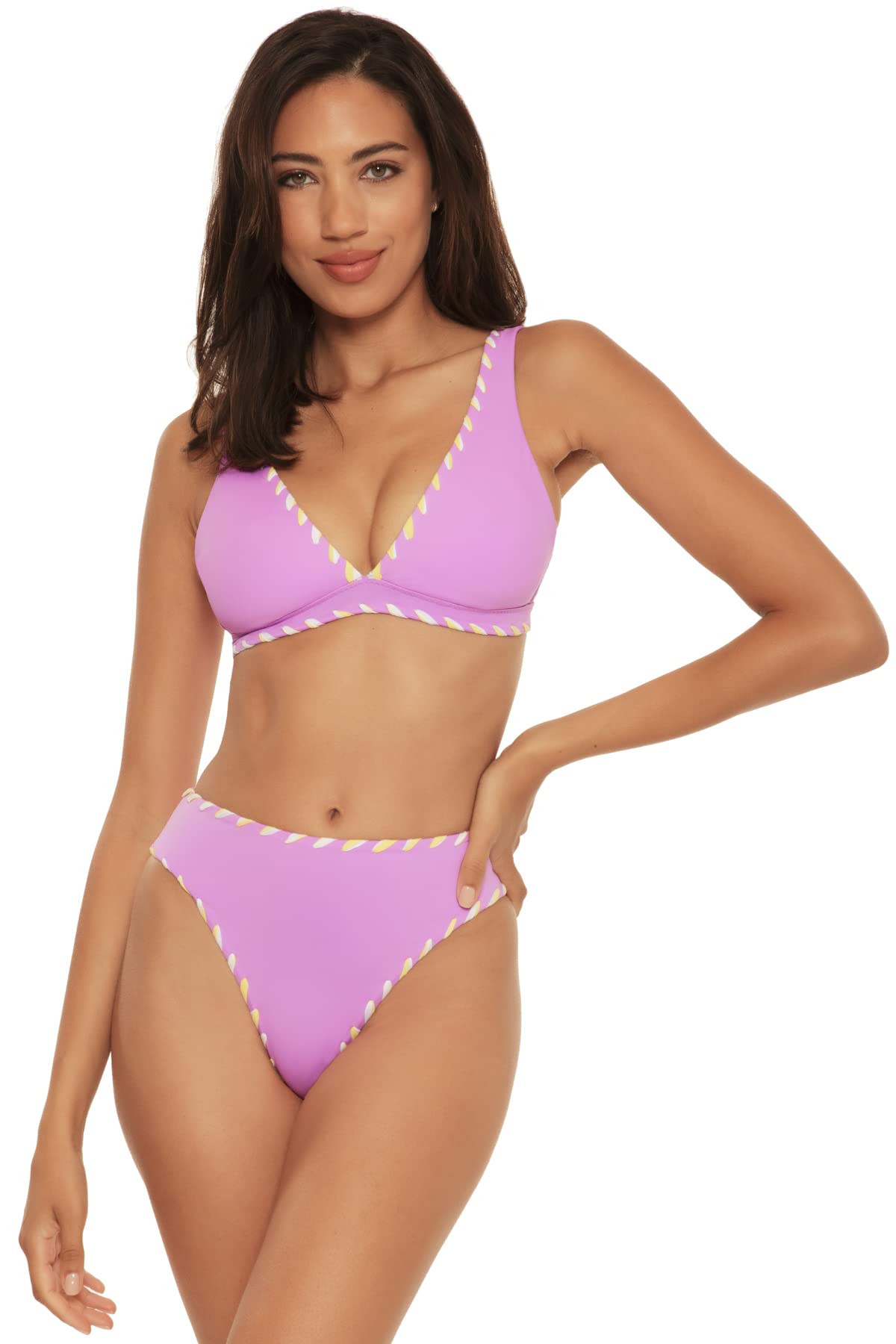 Becca by Rebecca VirtueCamille Claire Bralette Top Orchid/Sea MD