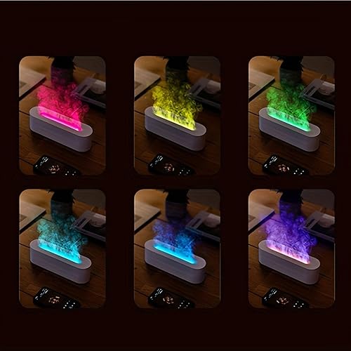 Miniatura 4 de Hougnioe Difusor de llama, difusor de aceite esencial de aromaterapia, humidificador de llama apagado, capacidad de 5.1 fl oz, para yoga, hogar,