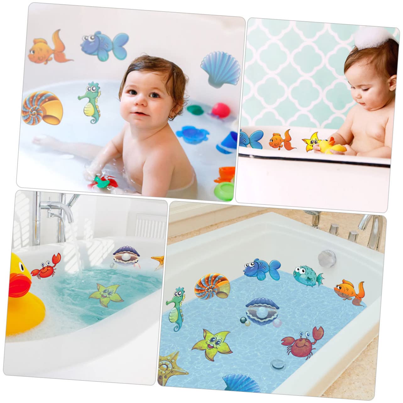 Toyvian 5juegos Pegatinas Antideslizantes para Baño Infantil Decoración De Bañera Animales Divertidos Adhesivos para Seguridad Bañeras y Duchas Fácil Instalación y Fuerte Adhesión