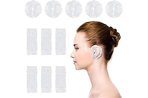 100 Pack Disposable Waterproof Plastic Ear Shower Caps