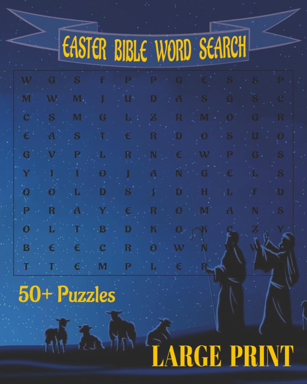 EASTER BIBLE WORD SEARCH: LARGE PRINT CHRISTIAN 50+ PUZZLE BOOK for ADULTS and SENIORS