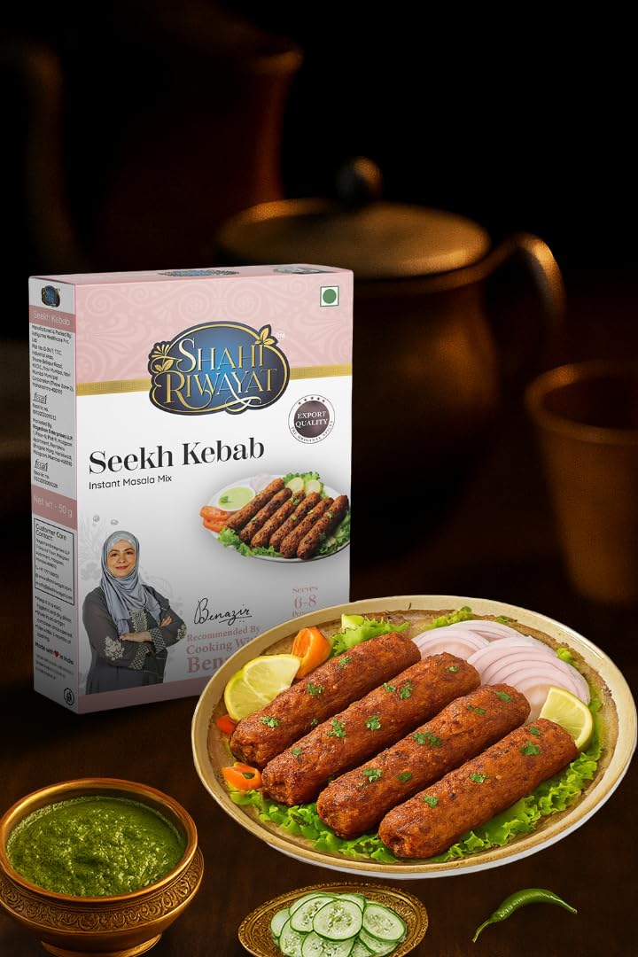 Shahi Riwayat Seekh Kebab Masala – 50gm (Pack of 4) | Authentic Indian Spice Blend for Flavorful Kebabs-picture-33