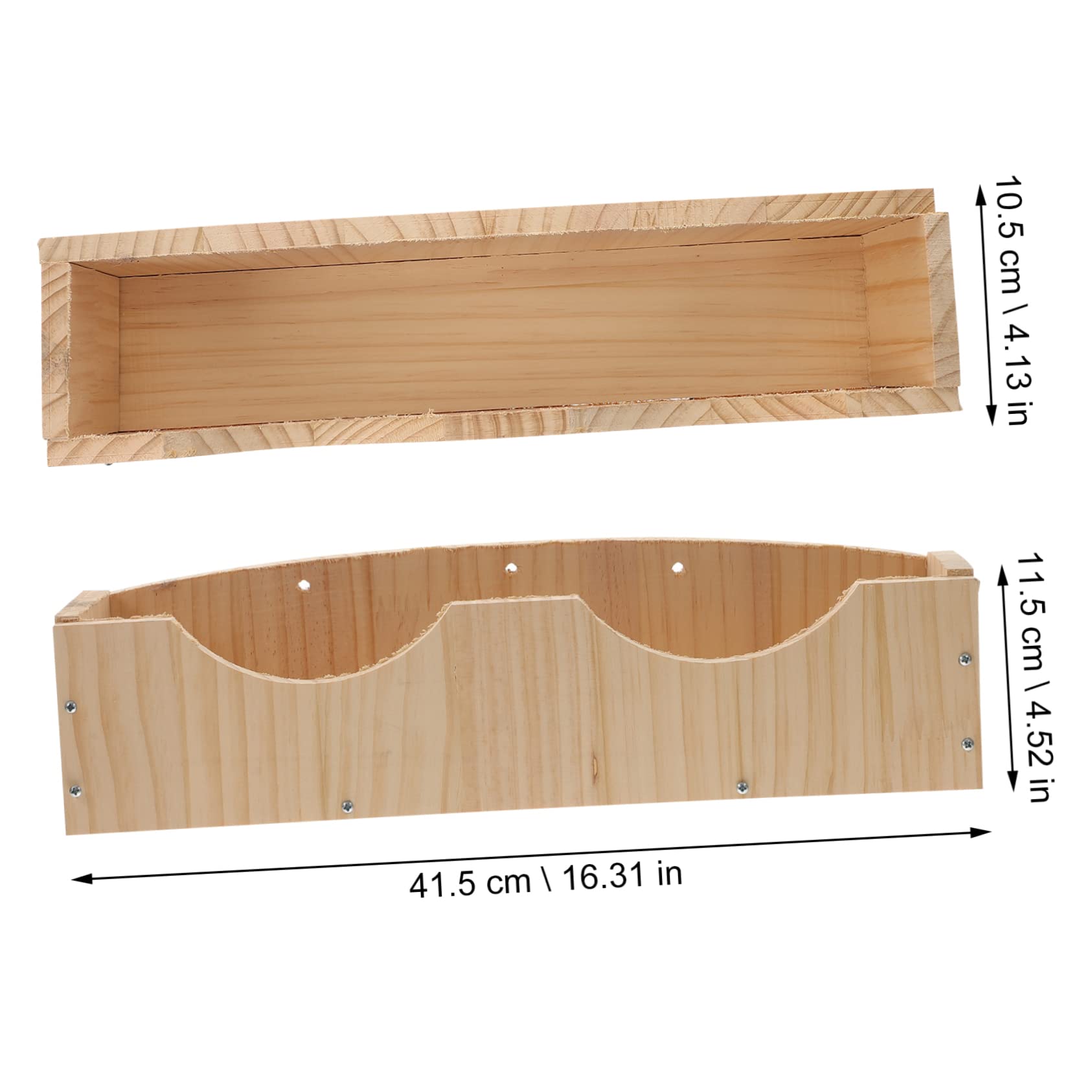 Mangiatore per Conigli in Legno Supporto per Fieno Porta Cibo Grande Fissabile per Roditori