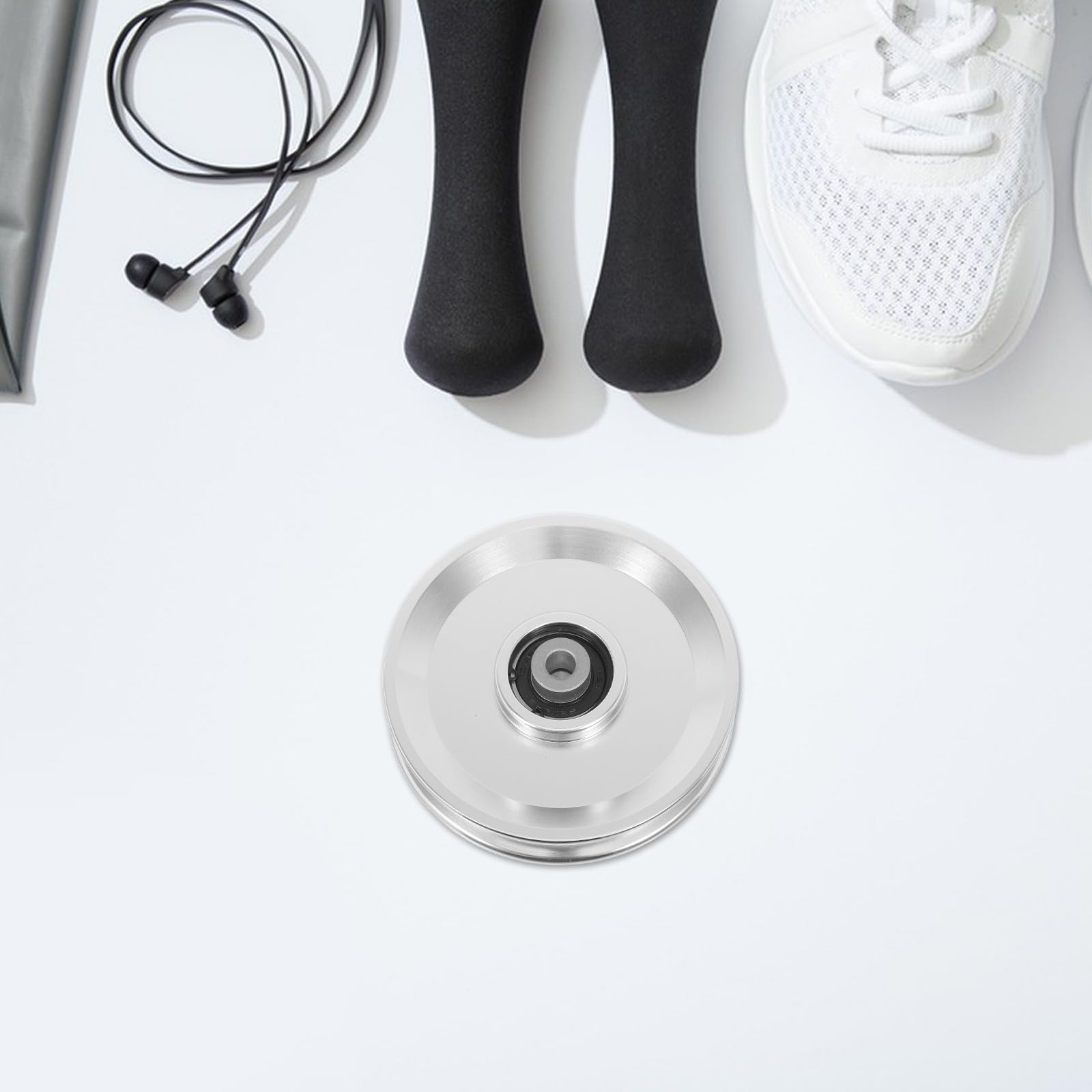 Hohopeti Seilzugsystem Aluminiumrolle 120mm Durchmesser Kugelgelagert 250 kg Belastbar für Kabelzugmaschinen und Mehrzweck Trainingsgeräte im Fitnessstudio