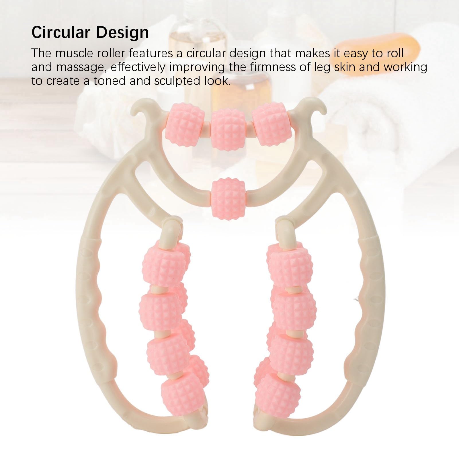 Rodillo circular para puntos gatillo musculares: herramienta ergonómica de masaje de tejido profundo para pantorrillas, piernas y brazos. Reduce el dolor muscular y mejora la flexibilidad.