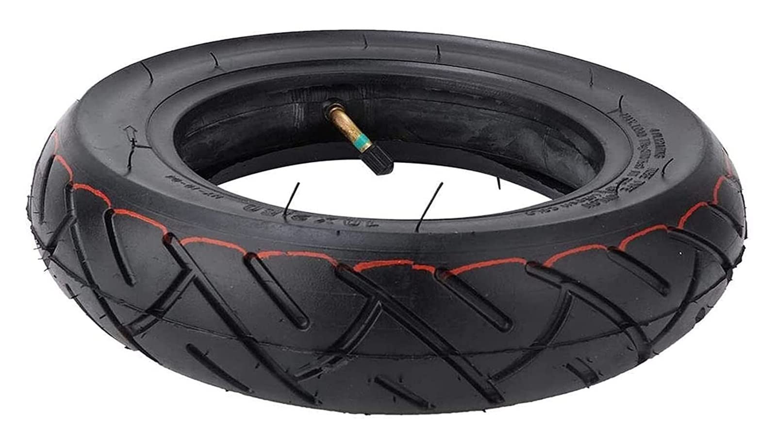 Neumáticos para vehículos eléctricos, neumáticos inflables para scooter, juego de cámara interior y exterior de caucho macizo de 10 pulgadas, neumáticos de repuesto livianos para scooter - Neumáticos