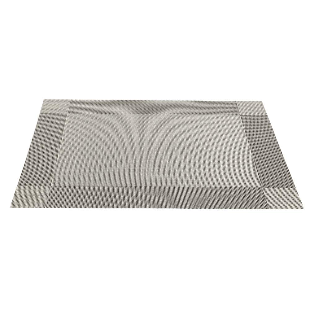 Sets de table chics gris et dorés en PVC durable pour une salle à manger haut de gamme