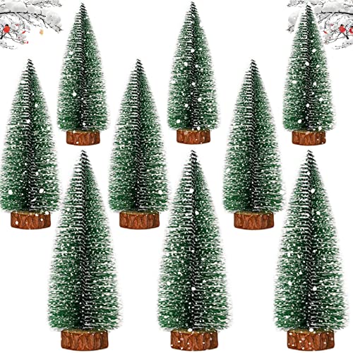 9 pcs Arbol de Navidad Mini, Mini árboles de Navidad Artificiales, Tamaño 10/15/20 cm, 3 pcs de Cada Tamaño,...