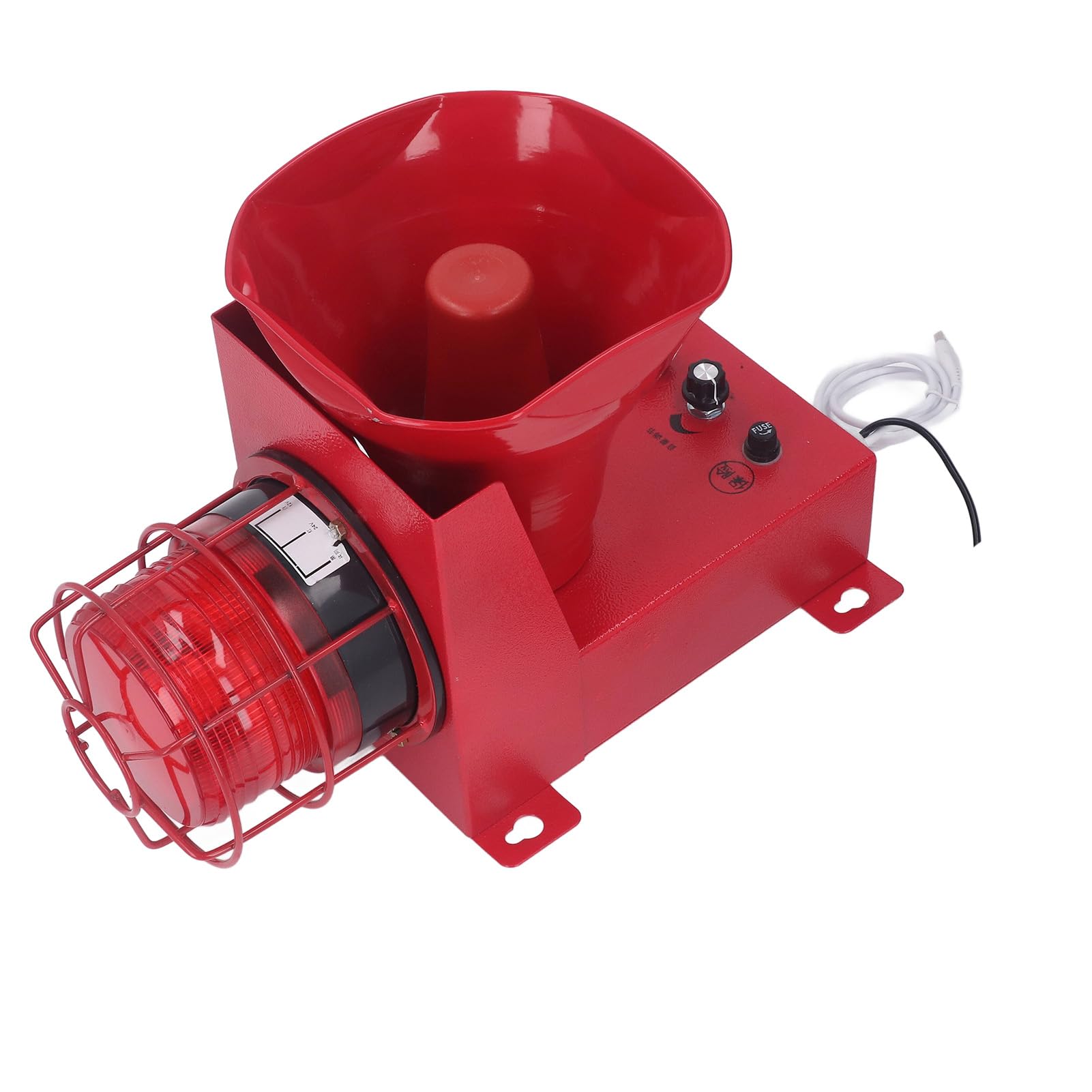 Sirena di Allarme Industriale, Luce Sonora 180 DB, Stroboscopio di Emergenza Esterno, Avvisa la Luce Impermeabile (DC12V)