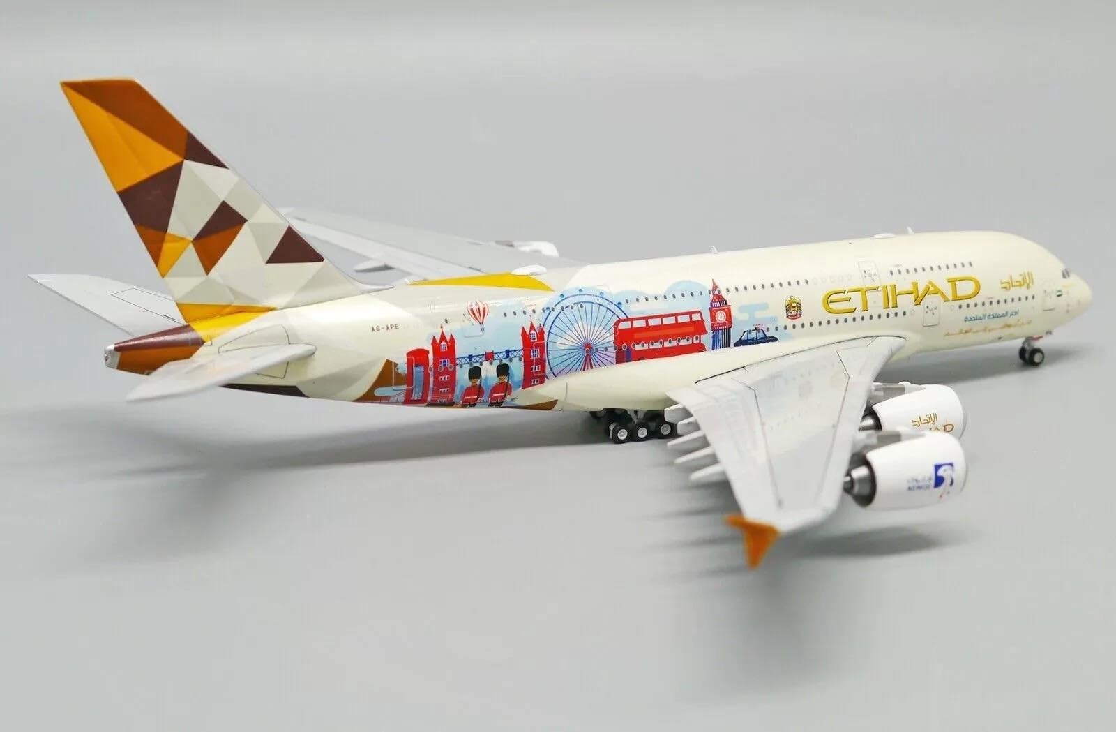 Modellini in scala Aerei Diecast In Scala 1 400 Per XX4277 Etihad A380 A6-APE Britannico Pittura In Lega Modello Di Aereo Singolo Aereo Modello Di Aereo