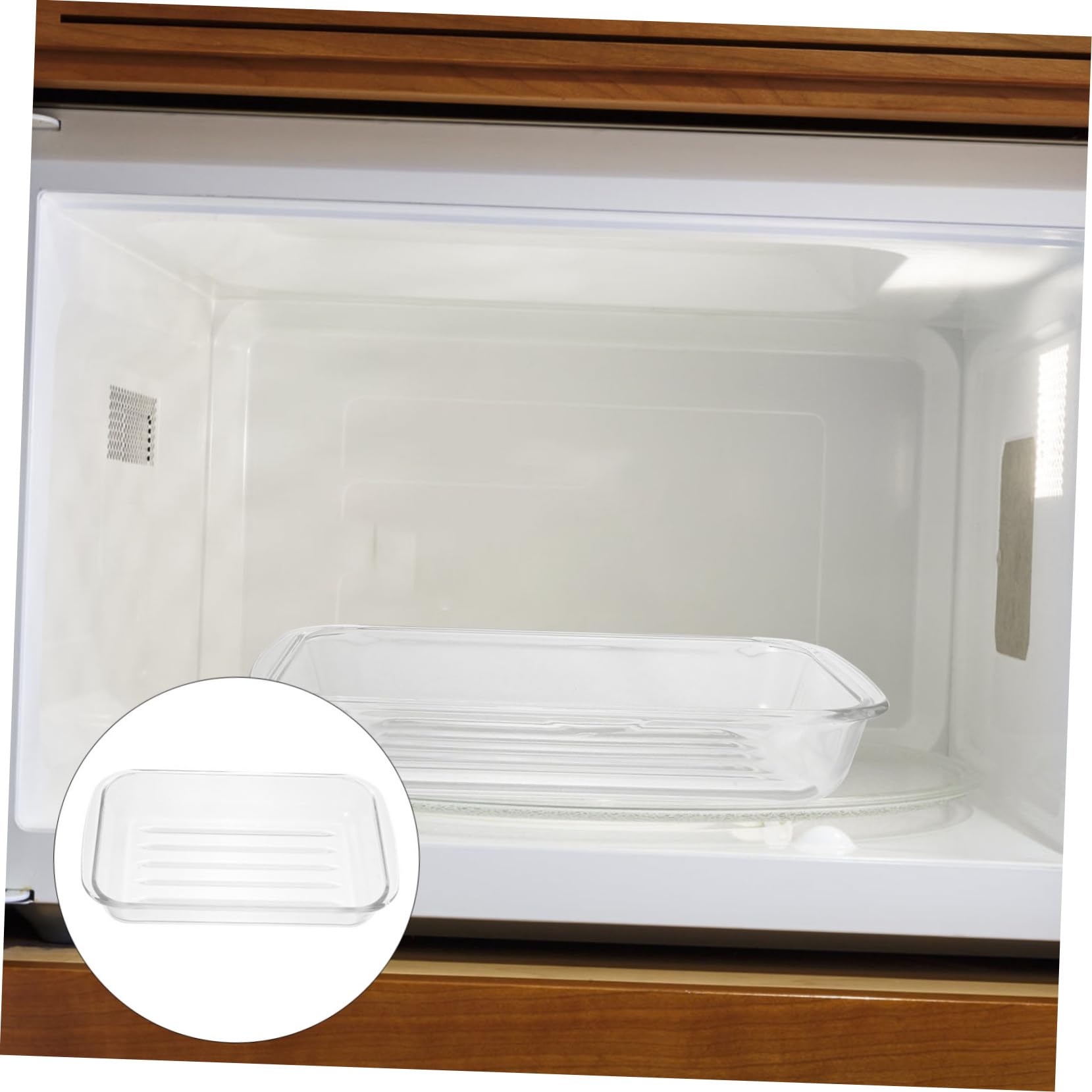 Fuente de Horno de Vidrio Templado 1.5l, Apta para Microondas y Lavavajillas, Versátil para Horno y Cocina