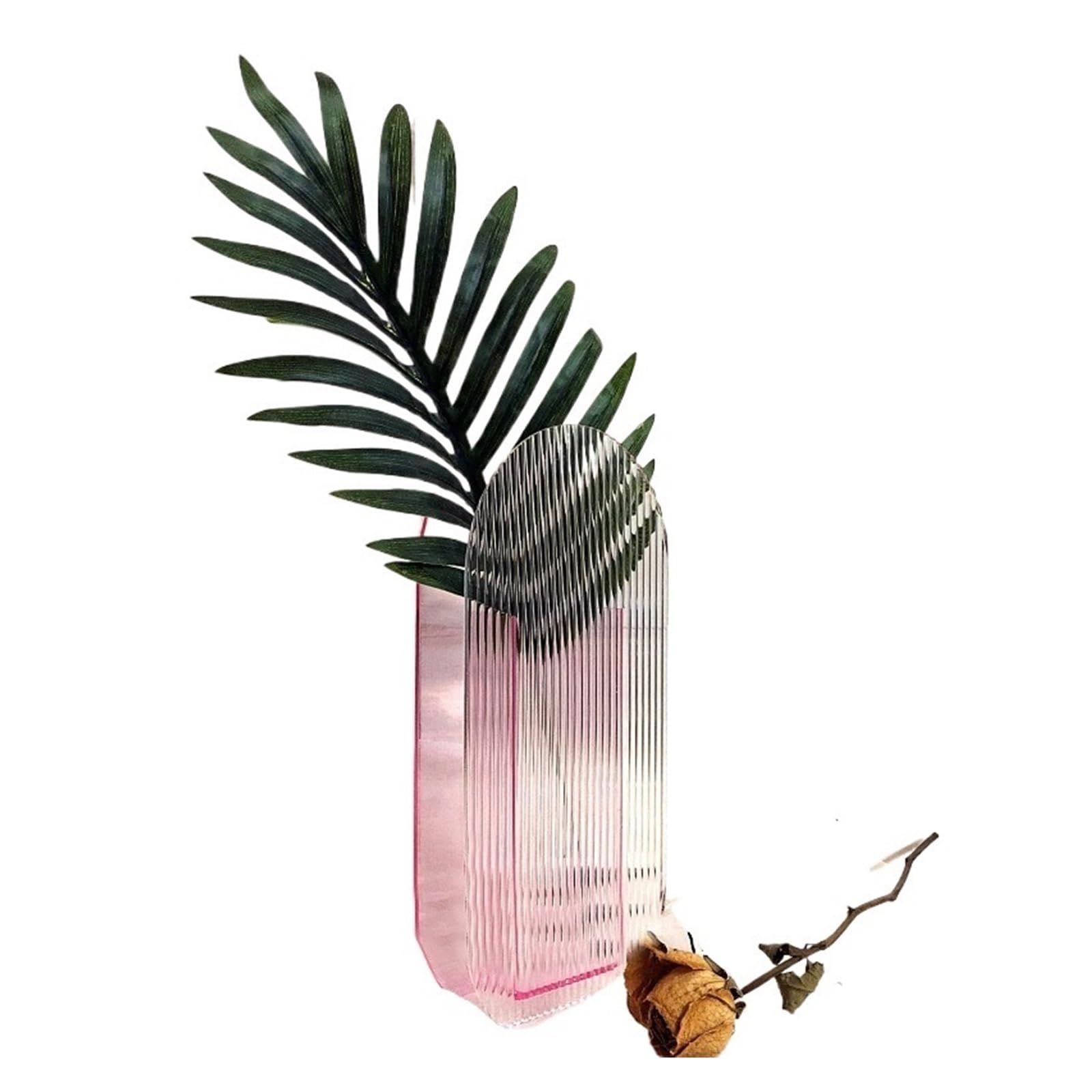 Luoaxinn Pink Acrylic Vase Acrylic Flower Vase