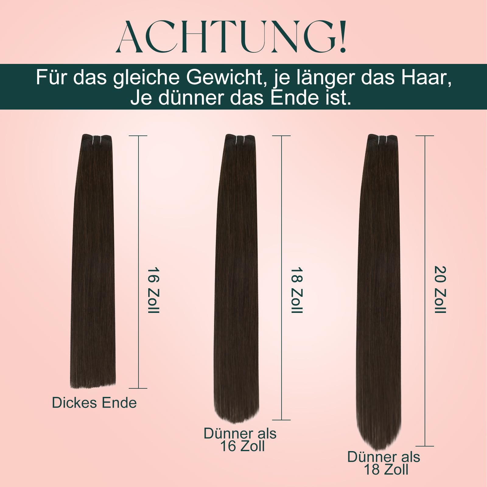Easyouth Echthaar Tressen Haarveralngerung Braun Tressen Extensions Echthaar Dunkelbraun Haartressen Echthaar Naturlich Glatt Haar 50 cm 100g #2