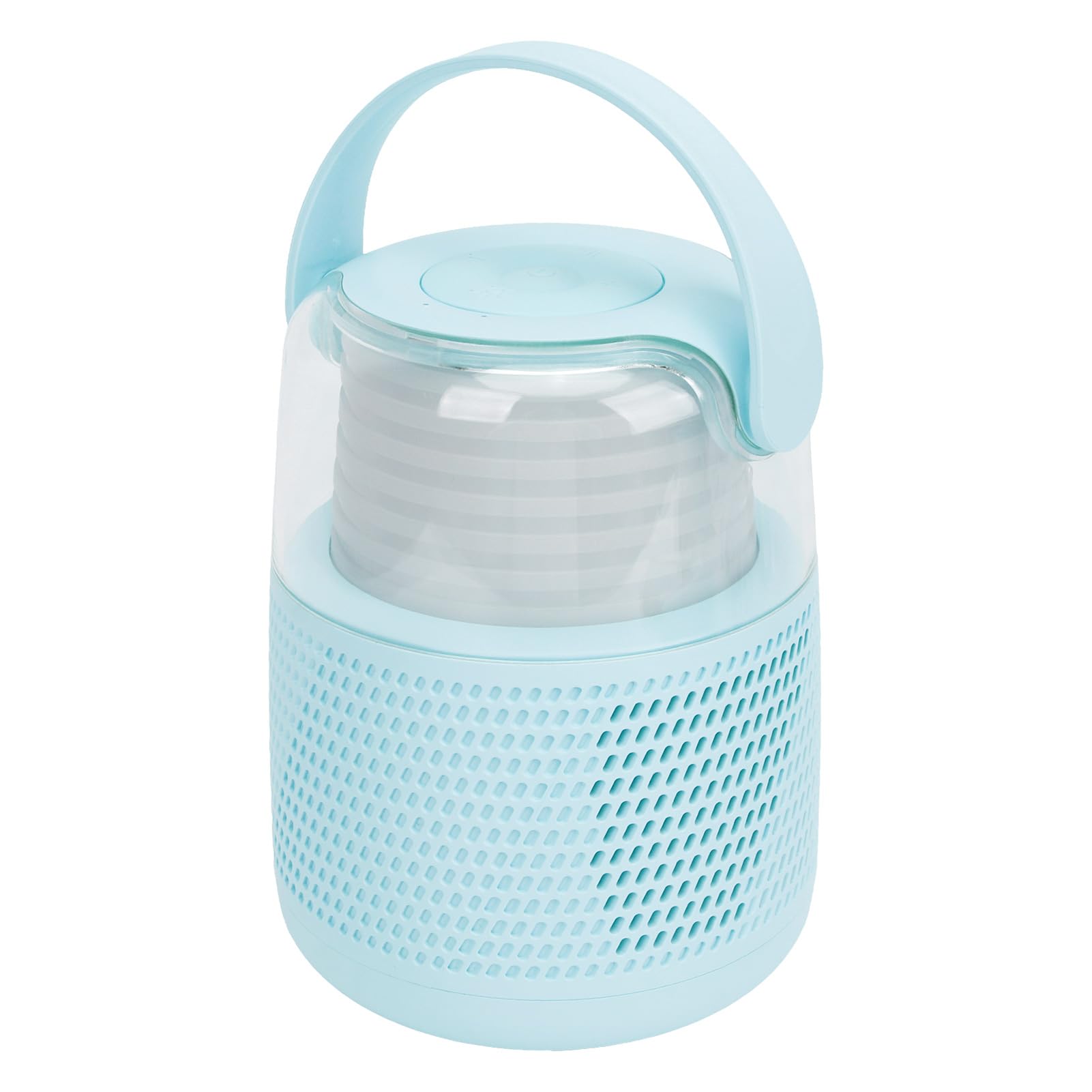 Altoparlante con Luci Colorate RGB Portatile per Karaoke per Feste in Casa con Microfono Wireless (Blu)