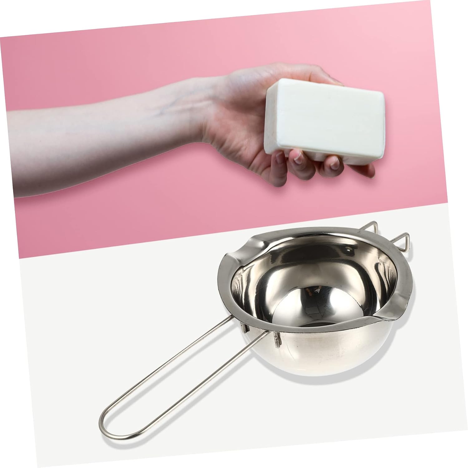 DIY Soap Melting Pot 1 Set Wax Heater Container for Handmade Soap Hair Removal Wax Warmer Heat Resistant Cookware for Crafts and Projects