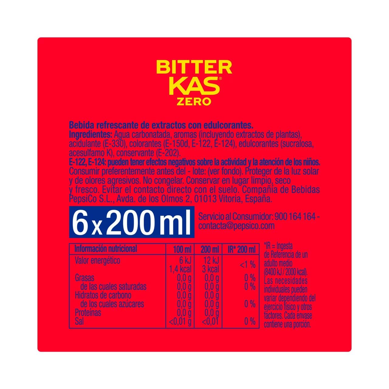 Alkoholfreies Bitter Getränk ohne Zucker spanische 6x25 cl Pack