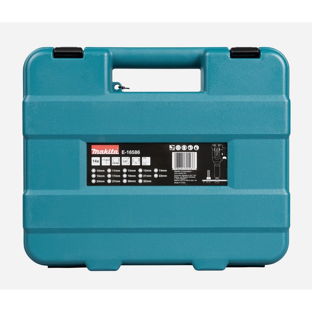 Makita E-16586 - Set di chiavi a bussola, 14 pezzi, 1/2"