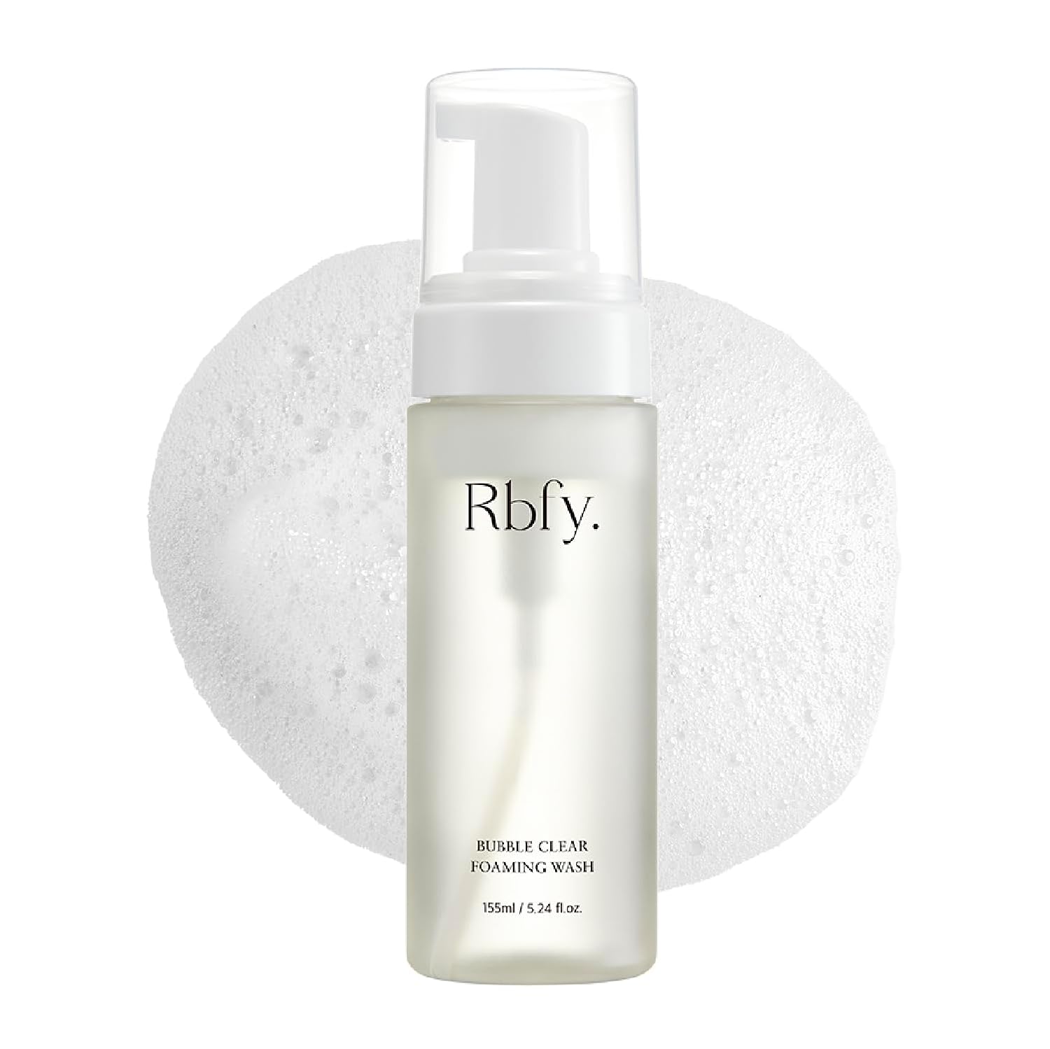 Rbfy. Bubble Clear Foaming Wash - Korean Daily Gentle Cleanser with Micro-Bubble | Salicylic Acid & Plant Extracts for Acne-Prone Skin, Deep Pore Cleaning & Exfoliation | Korean Skincare (5.24 fl oz)
