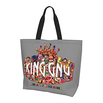 King Gnu トートバッグ グッズ ホワイト ショルダーバッグ Amazon.co.jp: キングヌー GNUフレンズトートバッグ ホワイト 白