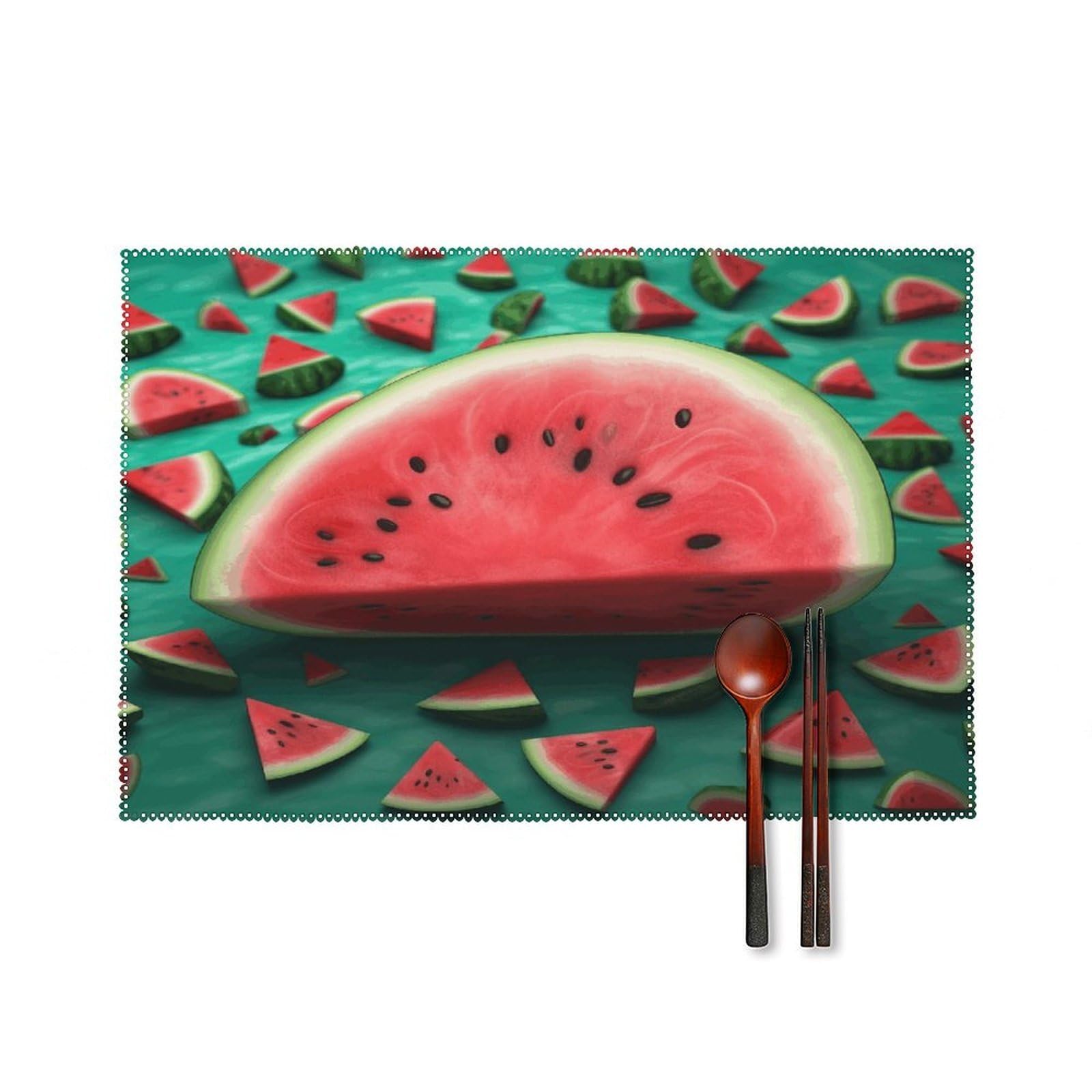 Fodpand Style Dream Watermelon Placemats Set Of 4 Place Mats Table Mats