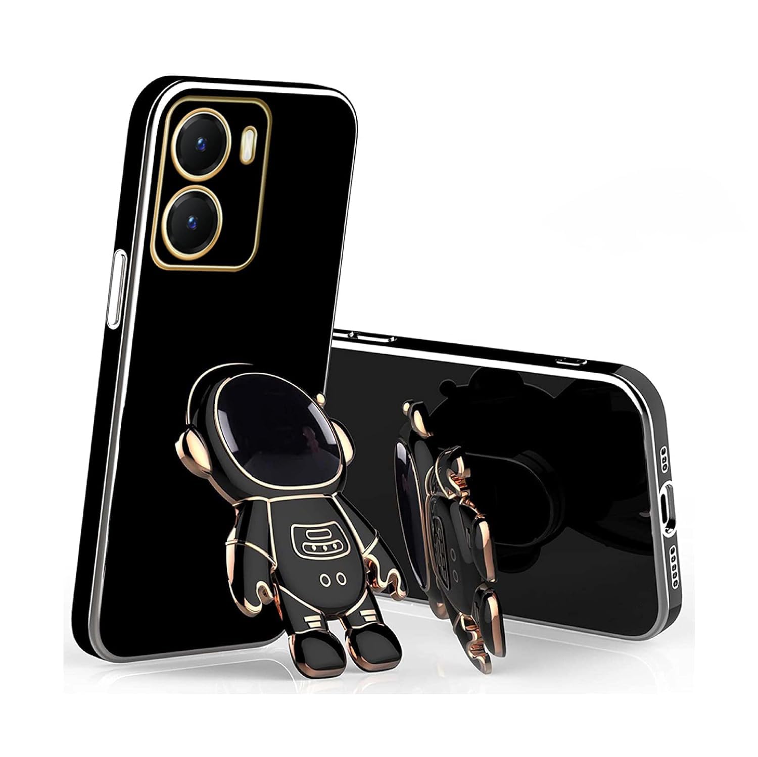 Apurb store Back Cover for Vivo Y56 5G Cute 3D Astronaut Stand Design Camera Protection Shockproof Soft for Vivo Y56 5G (Black) (B0D8WNQVD5) Amazon Price History, Amazon Price Tracker