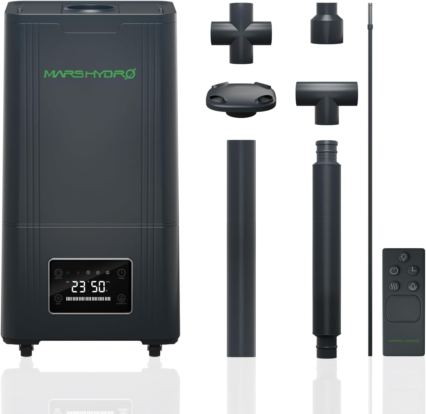 MARS HYDRO Plant Humidifier 15L, with Adjustable Humidity, Timer Function, Ultrasonic Precise and Silent Operation, No-Leak Seal for Grow Tent, Indoor Planting, Greenhouse, Bedroom