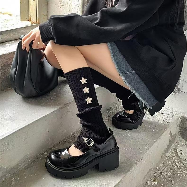 Star Leg Warmers for Girls Y2K Japanese Kawaii Harajuku Accessory Leg Warmers for Winter3