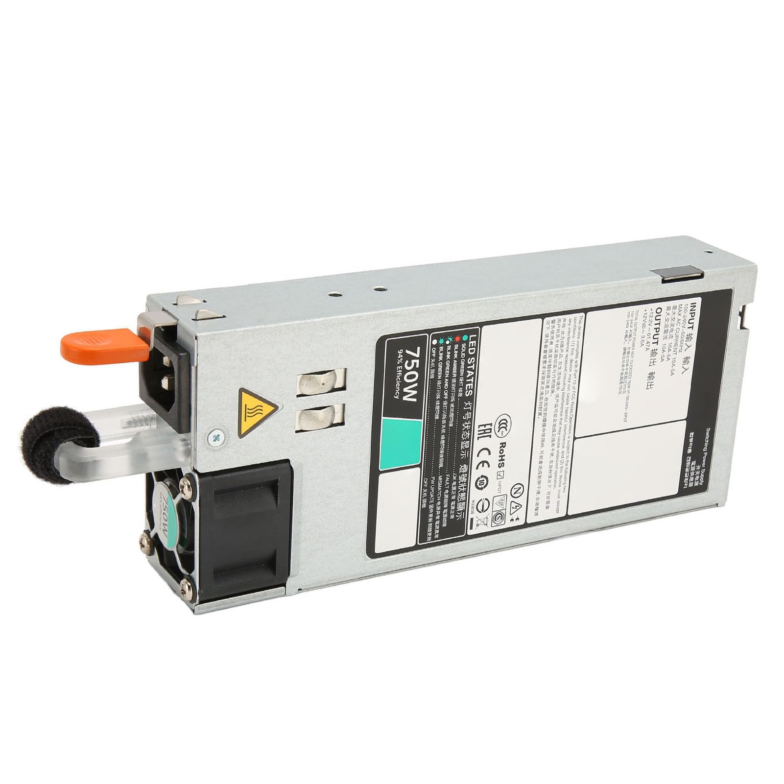 Generic Hocheffizientes D750E S6 750 W Server-Netzteil, Gute Wärmeableitung für R740 R730XD R630, Metall, 1 Einheit