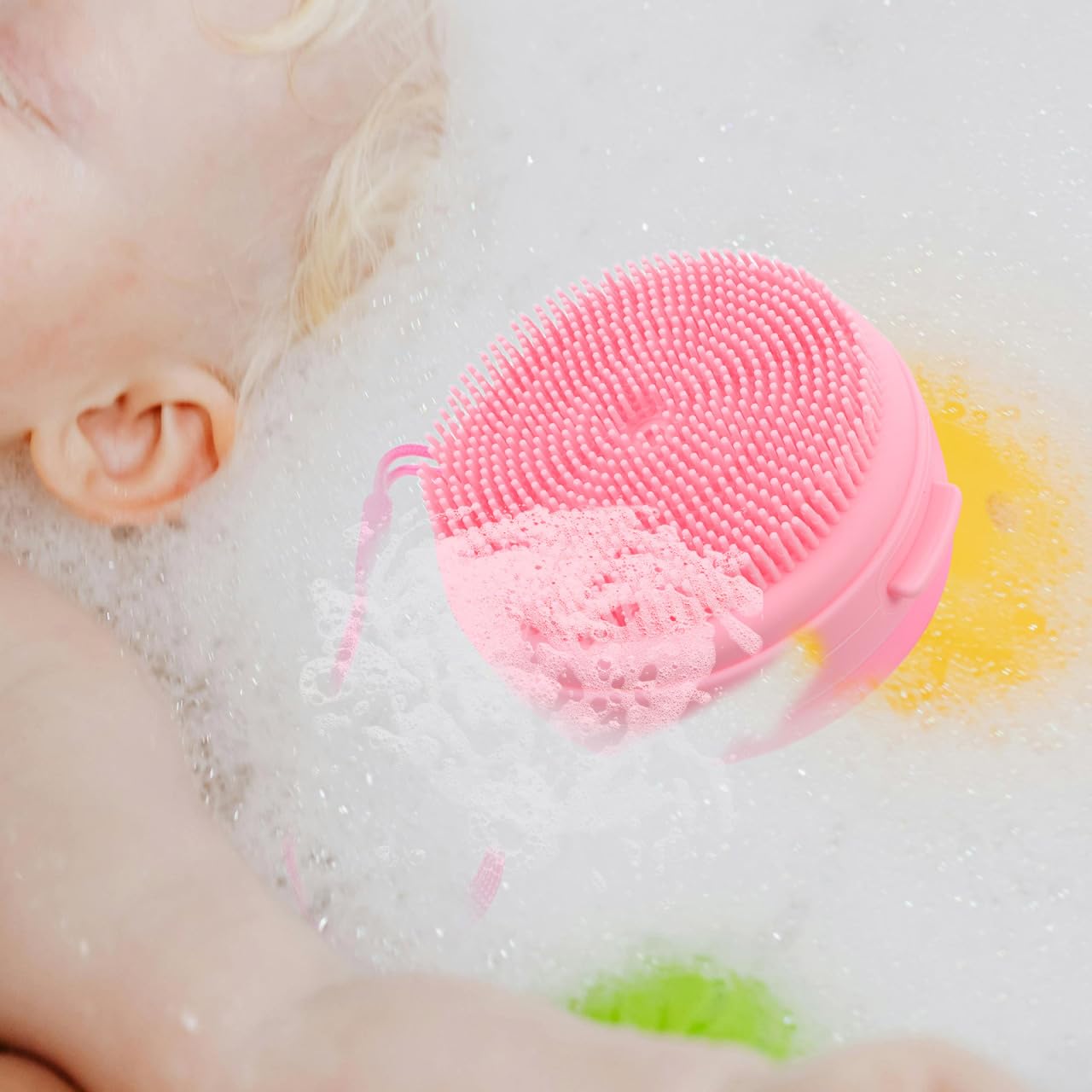 Baluue Spazzola Silicone Da Bagno 2 Pezzi Per Shampoo E Corpo Con Copertura Protettiva E Gancio Appendino Design Integrato Per Viaggi E Uso Quotidiano