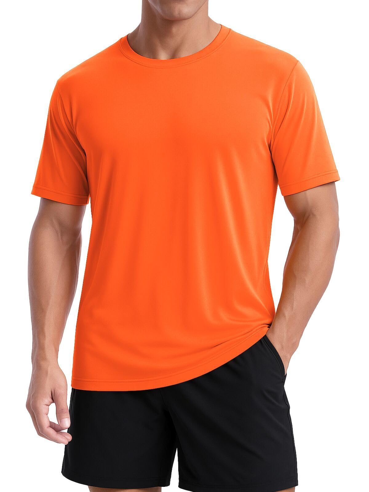KINGFEN Men's Short Sleeve Rash Guard UPF Sun Protection Quick Dry T-Shirts
