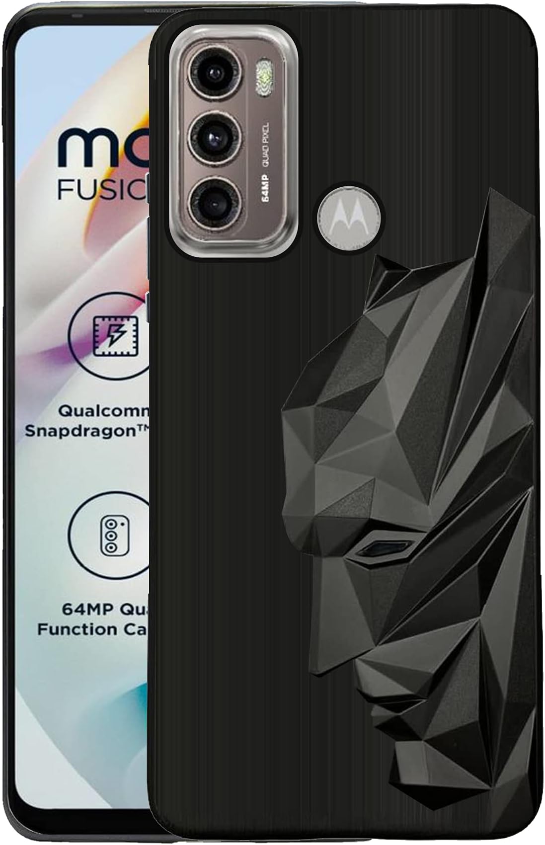 WBWONE Leather Cover Per Motorola Moto G34, Portafoglio A Libro In