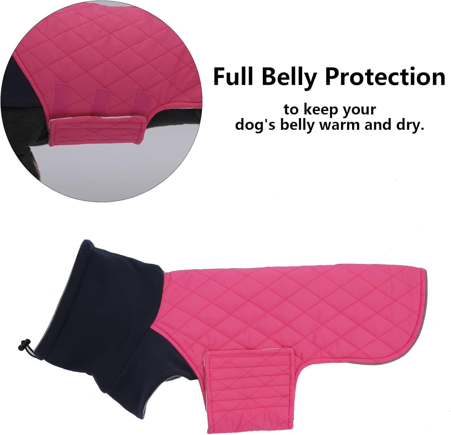 Geyecete Dachshund Coat,Dachshund Winter Coat,Warm Waterproof Windproof, High Neckine String Holes Miniature Dachshund Jacket for Small Dog-Black-S