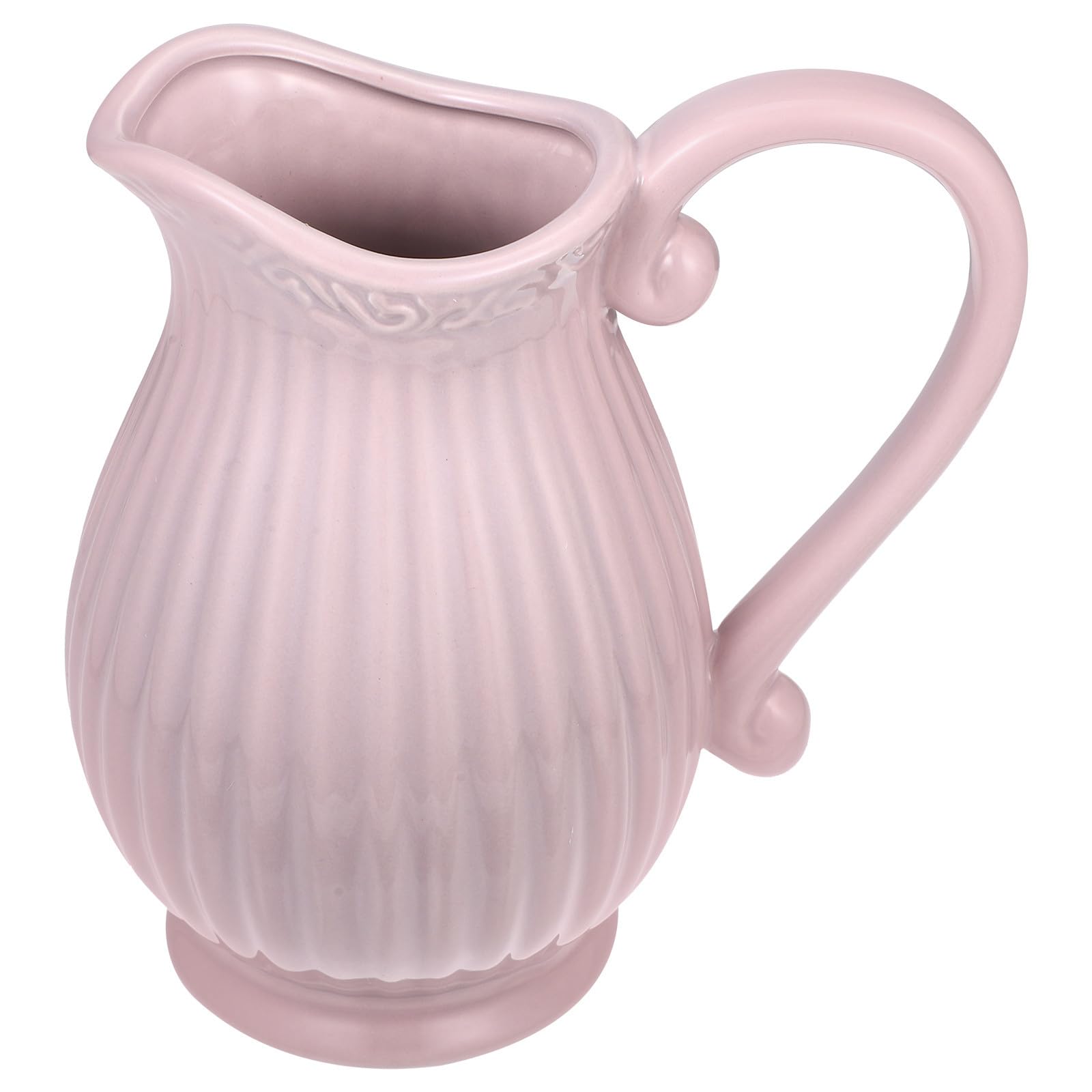 Vase en céramique rose pour rehausser un meuble vide et illuminer une pièce sombre