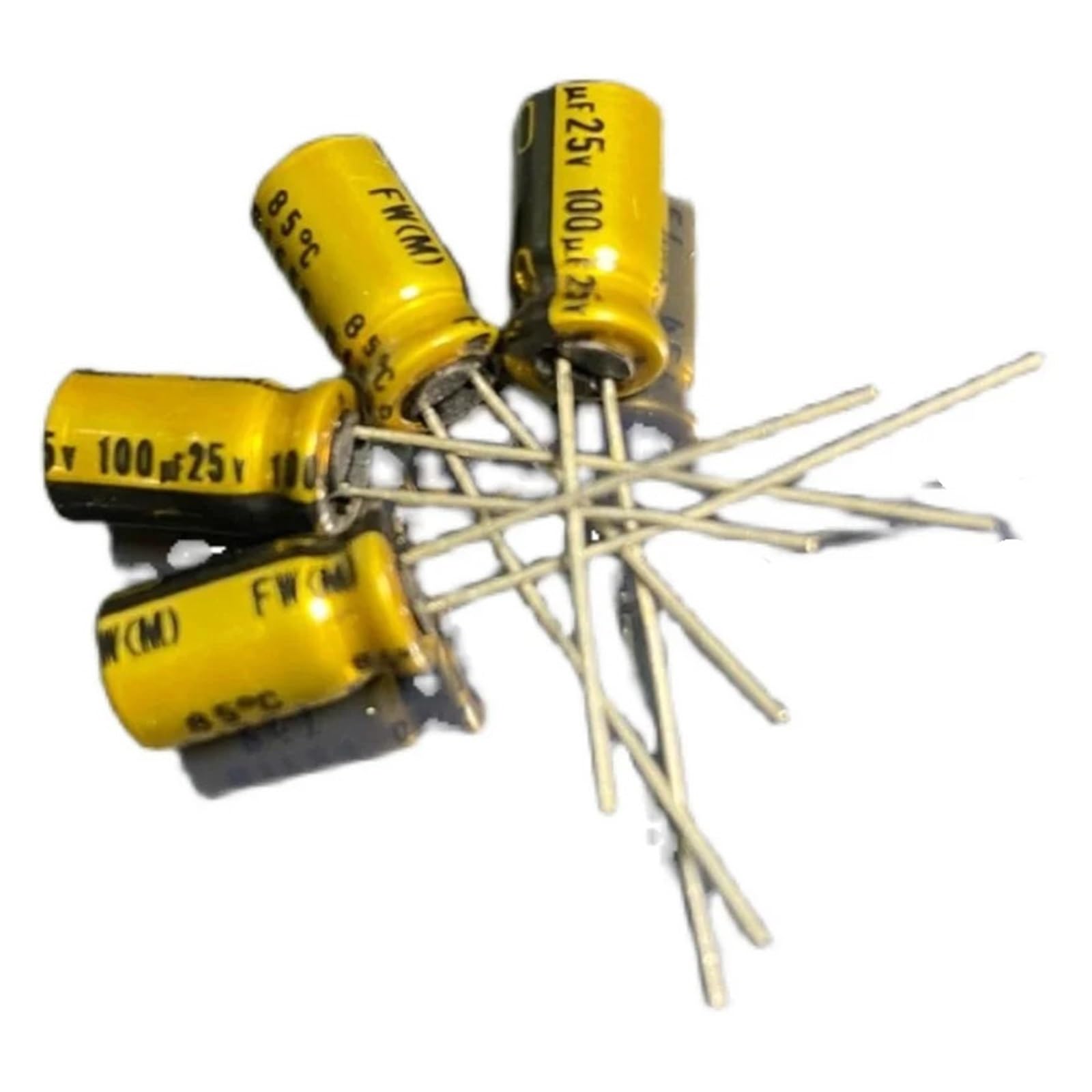 LEOTNNDQ 10pcs F W Series 25V100uF Audio Filter Electrolytic Capacitors