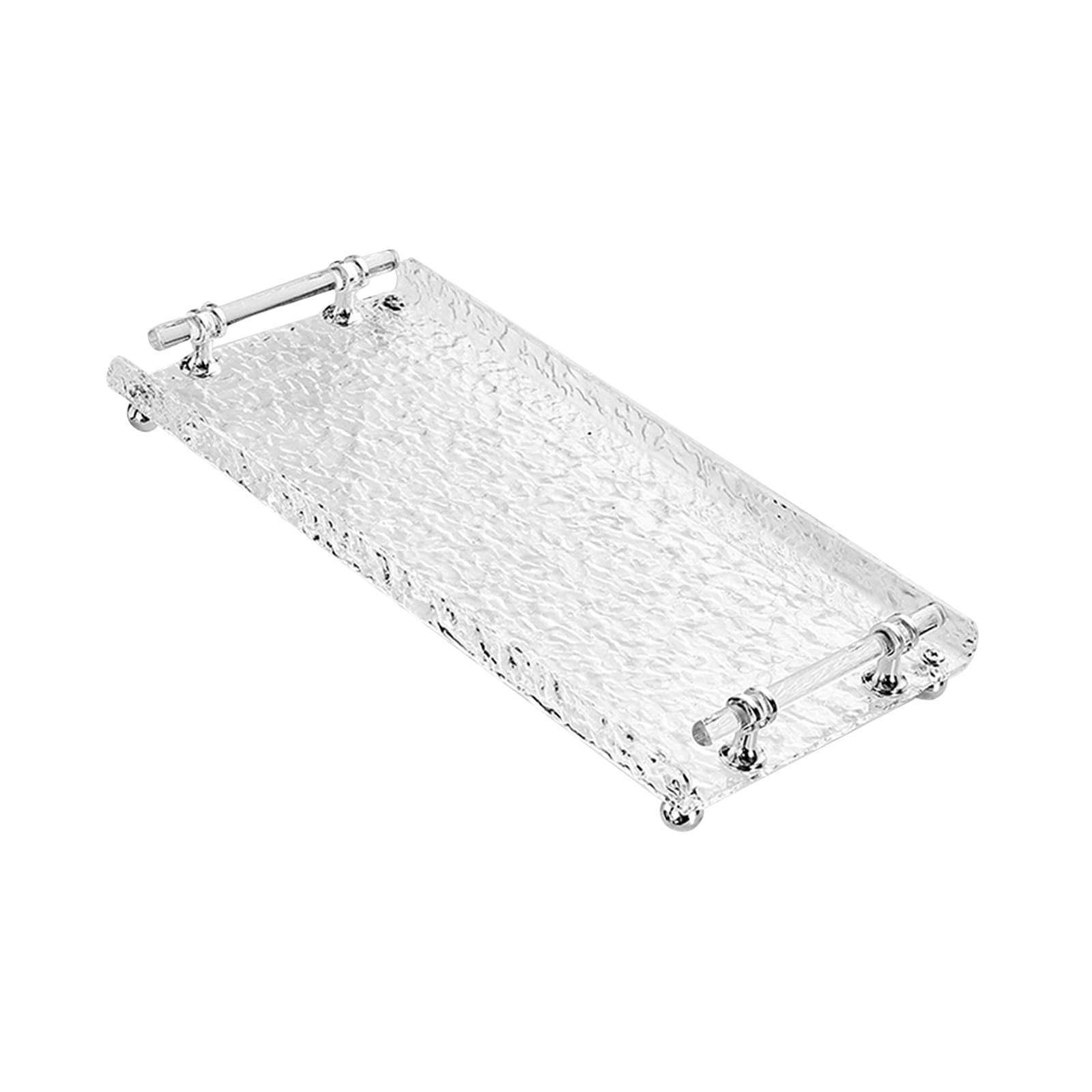 PIXZCSA Rectangle Serving Tray With Ergonomic Handle Practical Serving Solution Daily And Entertaining Platter Is For Coffee Tray Coffee Bar Bathroom Vanity