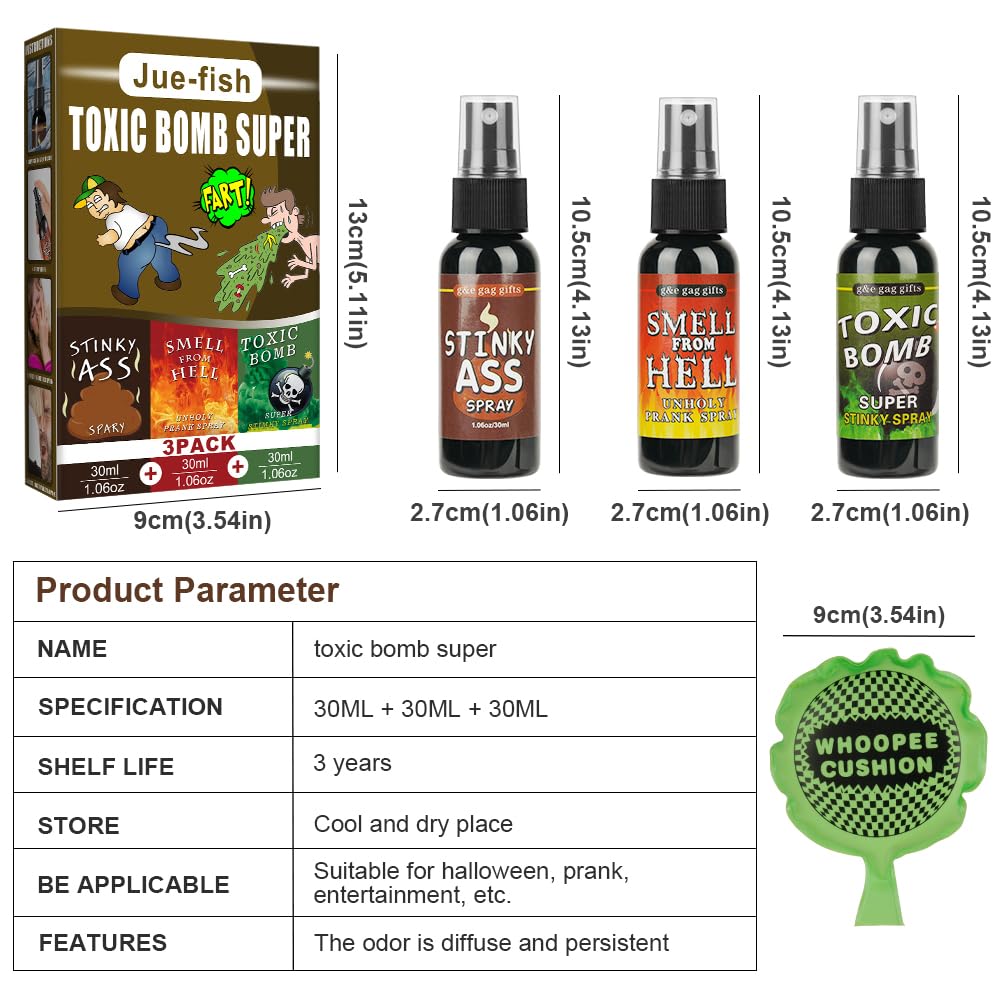 Fart Spray, Tricky Liquid Fart, 30ml Drôle Et Puant Fart Prank Sprays