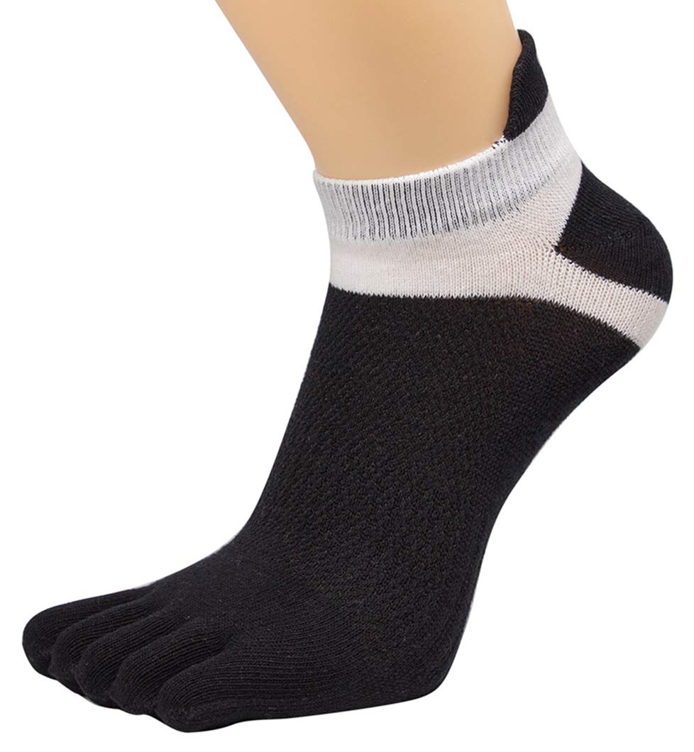 HONOW Women's Low Cut Toe Socks Ankle Cotton Running Socks(Pack of 5/6): Color 29 (Ankle Length)