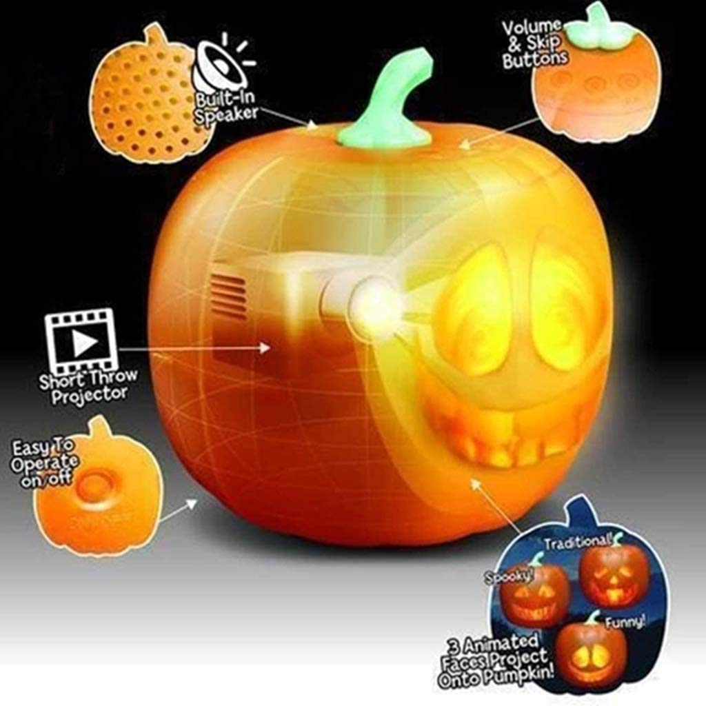 Halloween Pompoen Projectielamp, Geanimeerde Praten/Zingen/USB Opladen Pompoen LED Licht Voor Halloween Home Party Decoraties Halloween Pompoen Projectielamp, Geanimeerde Praten/Zingen/USB Opladen Pompoen LED Licht Voor Halloween Home Party Decoraties