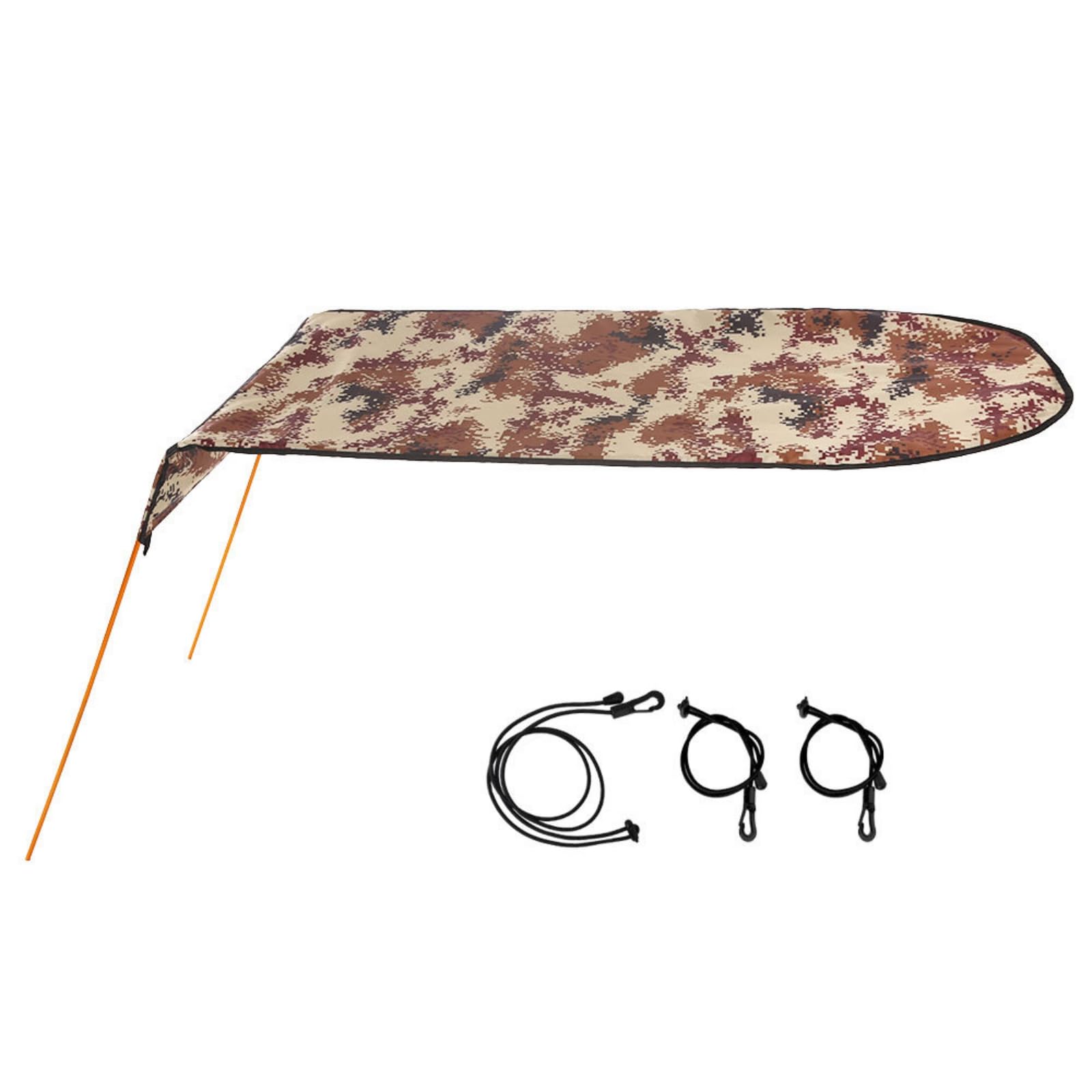 lino con Cinghie Ombreggiante da Pesca Pieghevole Copertura per Canoisti, Pescatori, Kayak, Array, Marrone Mimetico