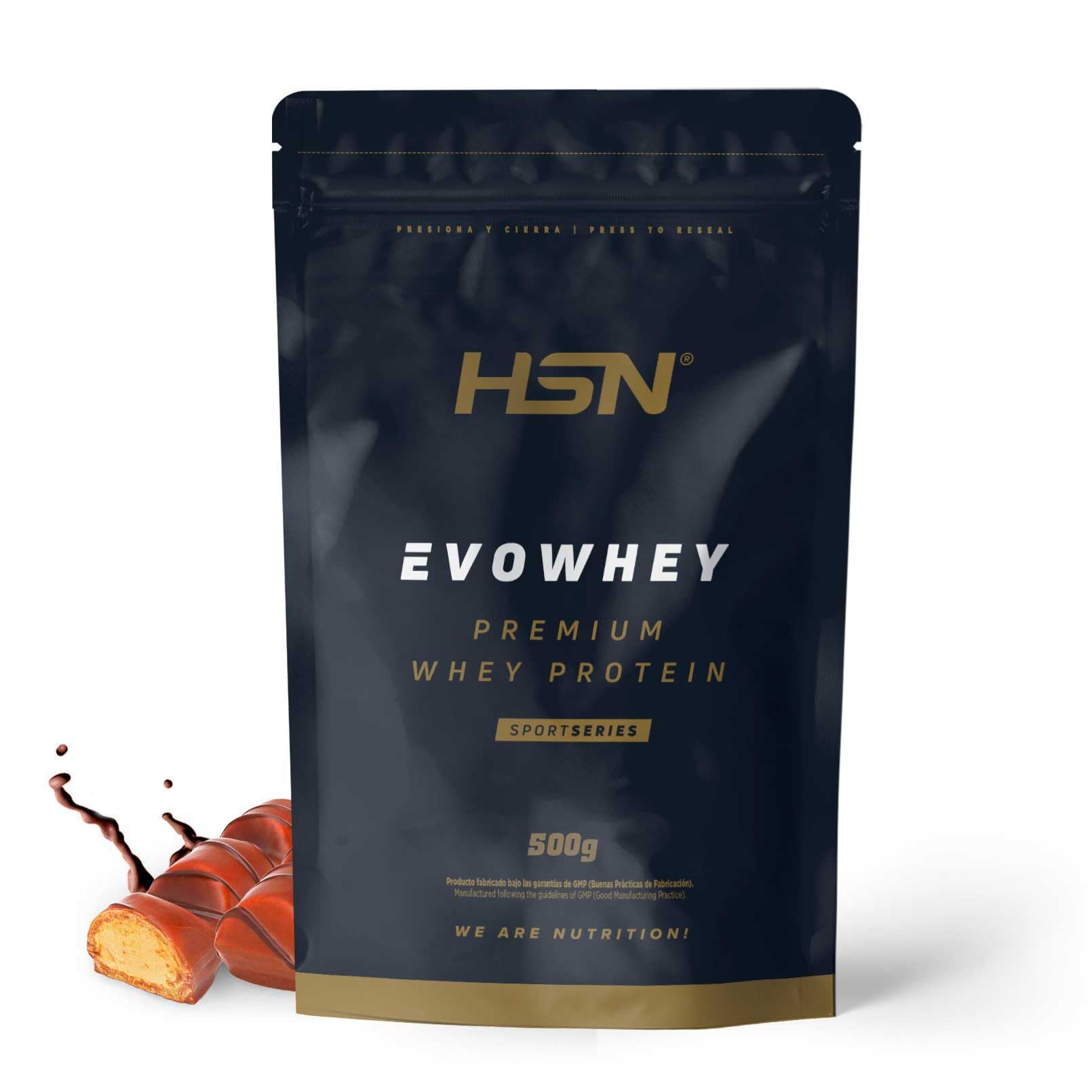 HSN Evowhey Protein | Bombón de Chocolate y Avellanas 500g = 17 Tomas por Envase Concentrado de Proteína de Suero | 100% Whey Protein Concentrate (WPC) | No-GMO, Vegetariano, Sin Gluten ni Soja