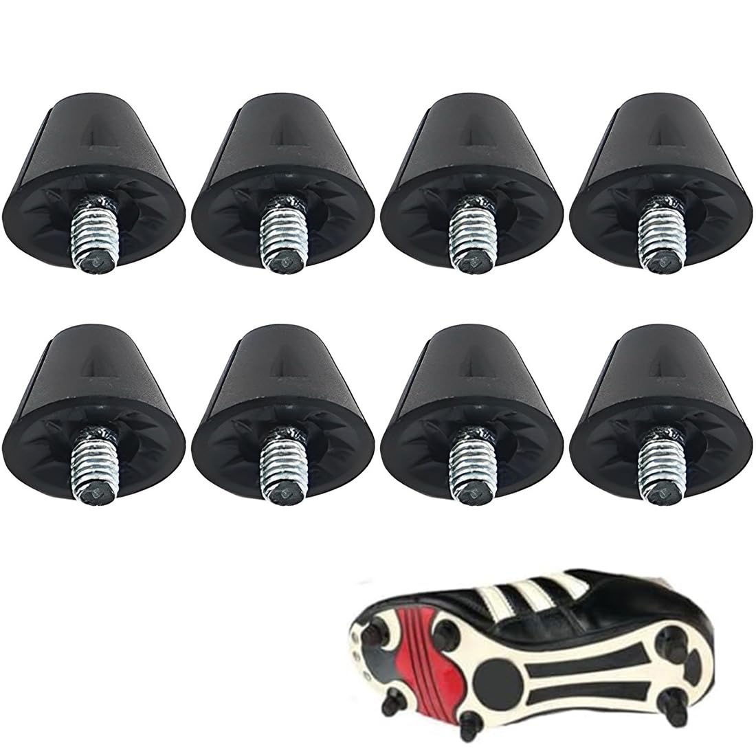 Tacchetti in nylon, Tacchetti da calcio da 8 pezzi, tacchetti sostitutivi per scarpe sportive, tacchetti sostitutivi con testa in metallo, adatti per tacchetti sostitutivi per scarpe da calcio(13MM)