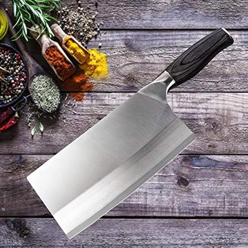 MAYiT Meat Cleaver Knife, 9Cr15mov Stainless Steel Kitchen Slicing Knife Chef Knife Vegetable Cutter Meat Cleaver Chinese Knife Kitchen Cooking Tools