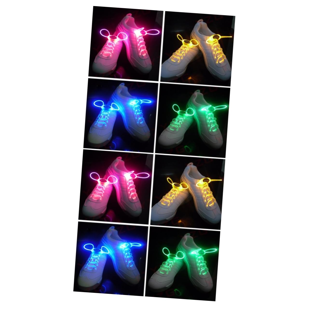 FOMIYES 2piezas Cordones Led Intermitentes Brillantes Impermeables y Decorativos Para Fiesta y Deporte