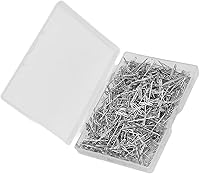 Vista 7 de Fydun 500Pcs Less Steel T Pins 27MM 1.06 Inch Wig T Pins T Pins with Plastic Box for Sewing Modeling Wide Range of Uses