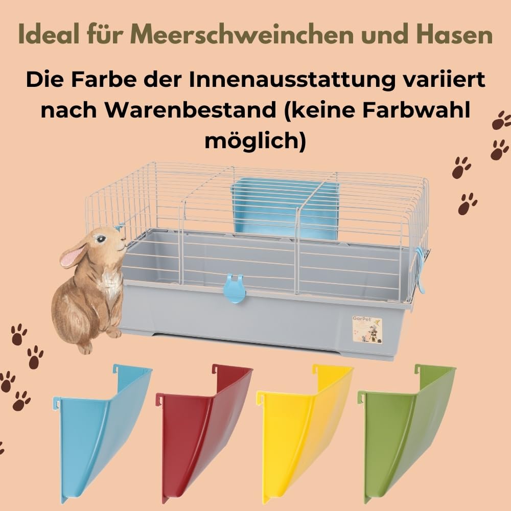 GarPet Kaninchenkäfig innen Indoor Hasenkäfig Meerschweinchen Käfig Hasenstall Kaninchenstall Nagerkäfig