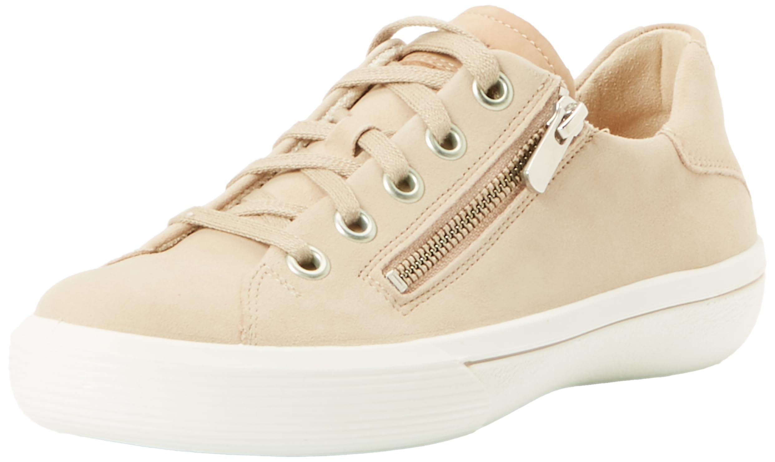 Legero Fresh Zip Beige suede Womens trainers 2000117-4100 in a Plain Leather in Size 6