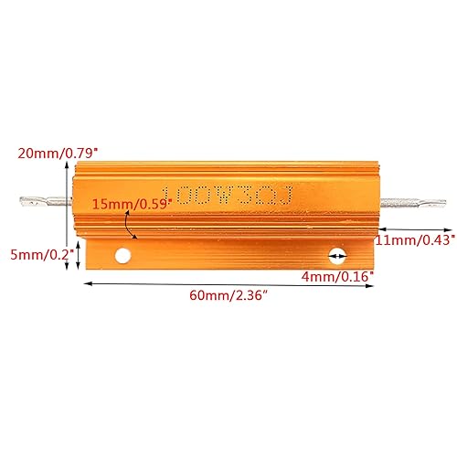 Miniatura 2 de Cermant 5 adaptadores de resistencia montados en caja de lumino de 100 W y 2 ohmios (5 unidades de 100 W 2 ohmios)