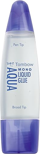 Miniatura 2 de Tombow PT-WTC-10P - Pegamento líquido extra fuerte con dos puntas, paquete de 10